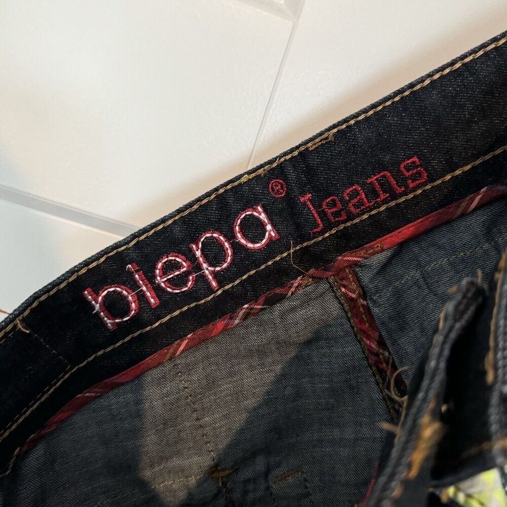 Blepa Patchwork Multicolor Patterns Fabric Button… - image 7